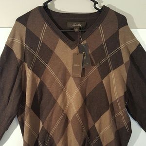 Tasso Elba argyle pattern sweater.  NWT. Sz. L
